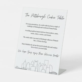 Pittsburgh Cookie tafel teken Reclamebord Met Voetstuk