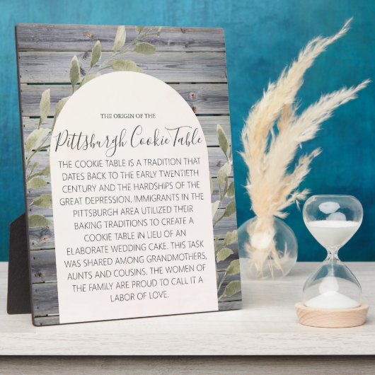 PITTSBURGH COOKIE TAFEL TEKEN TROUWTAFEL TEKEN FOTOPLAAT (Zijkant)