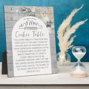 PITTSBURGH COOKIE TAFEL TEKEN TROUWTAFEL TEKEN FOTOPLAAT