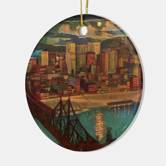 Pittsburgh door Moonlight Ornament (Links)