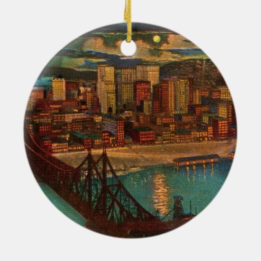 Pittsburgh door Moonlight Ornament (Achterkant)