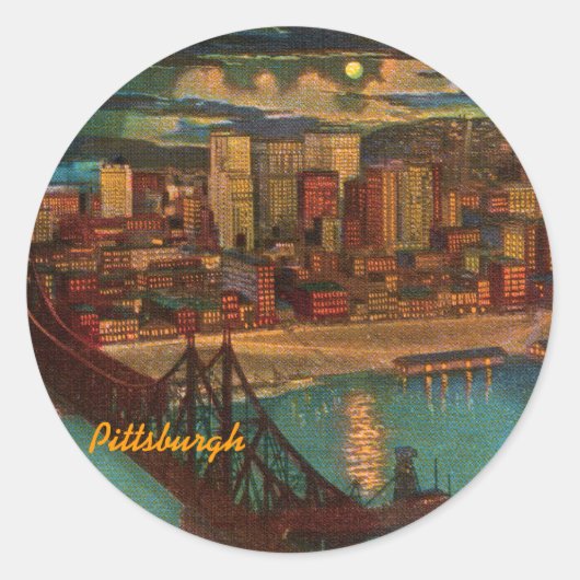 Pittsburgh door Moonlight  Stickers (Voorkant)