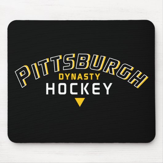 Pittsburgh Dynasty Hockey Black Mouse Pad Muismat (Voorkant)