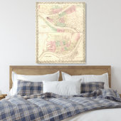 Pittsburgh en Allegheny, Pennsylvania Canvas Afdruk (Insitu (Slaapkamer))