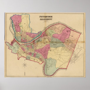 Pittsburgh en Allegheny Poster