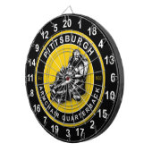 Pittsburgh Fauteuil Quarterback Football Dartboard Dartbord (Voorkant Rechts)