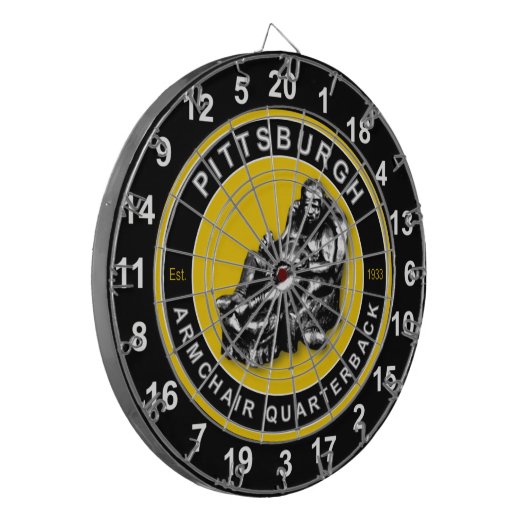 Pittsburgh Fauteuil Quarterback Football Dartboard Dartbord (Voorkant Links)