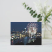 Pittsburgh Fireworks Briefkaart (Staand voorkant)