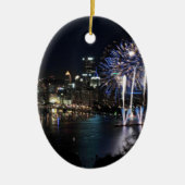 Pittsburgh Fireworks Keramisch Ornament (Voorkant)