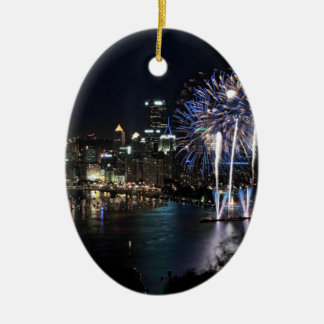 Pittsburgh Fireworks Keramisch Ornament
