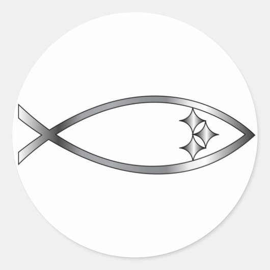 Pittsburgh Fish Ronde Sticker (Voorkant)