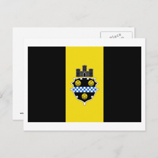 Pittsburgh Flag Briefkaart (Voorkant / Achterkant)