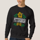 Pittsburgh Flowers Distressed Color Print Trui (Voorkant)