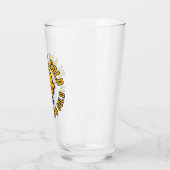 Pittsburgh Football Fan Black en Gold Skull Canva Glas (Links)