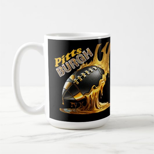Pittsburgh Football Fans - Gesmolten staal Koffiemok (Links)