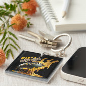 Pittsburgh Football Fans - Gesmolten staal Sleutelhanger (Voorkant Rechts)