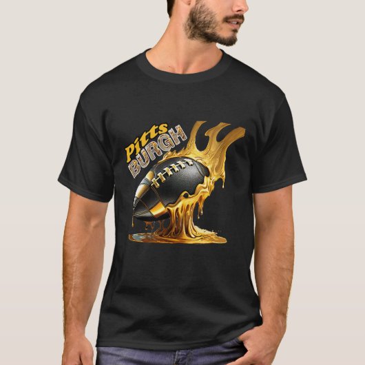 Pittsburgh Football Fans - Gesmolten staal T-shirt (Voorkant)