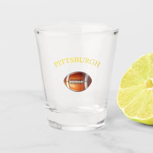 Pittsburgh Football Shot Glas (Voorkant)