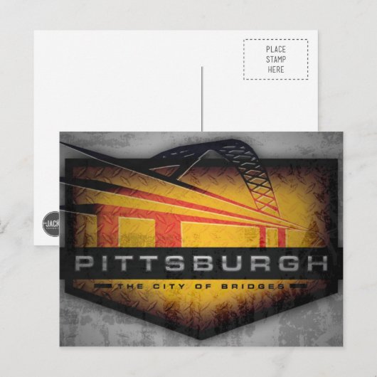 Pittsburgh Fort Pitt Bridge Briefkaart (Voorkant / Achterkant)
