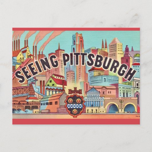 Pittsburgh Geïllustreerd Briefkaart (Voorkant)