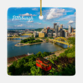 *Pittsburgh geweldige dag/nacht foto Keramisch Ornament (Achterkant)