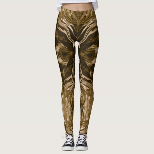 Pittsburgh Gold- en zwarte Leggings (Voorkant)