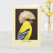 Pittsburgh Goldfinch met pierogi-pet Kaart (Gele Bloem)