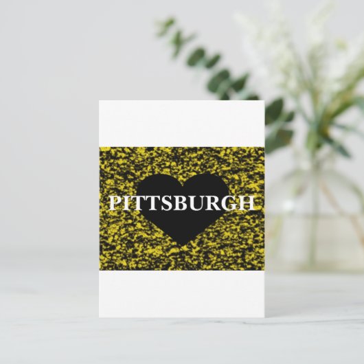 Pittsburgh Heart Briefkaart (Staand voorkant)