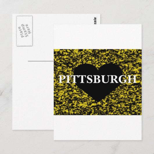 Pittsburgh Heart Briefkaart (Voorkant / Achterkant)