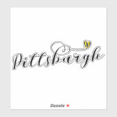 Pittsburgh Heart Flag Sticker (Vel)