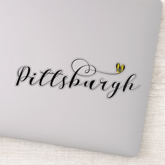 Pittsburgh Heart Flag Sticker (Detail)