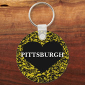 Pittsburgh Heart Sleutelhanger (Voorkant)