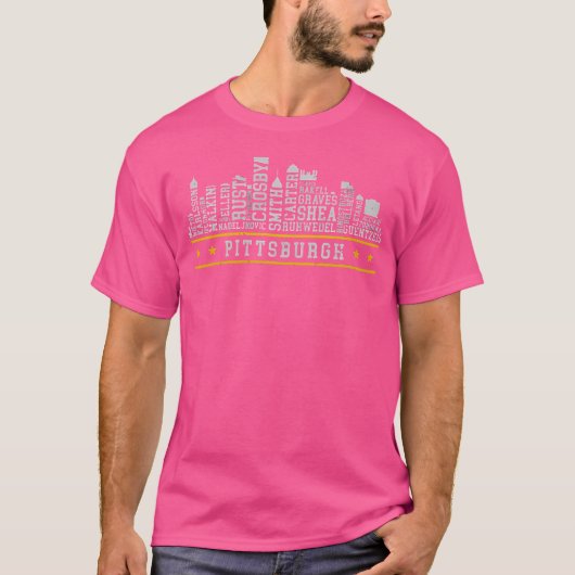 Pittsburgh Hockey Roster Skyline 23 T-shirt (Voorkant)