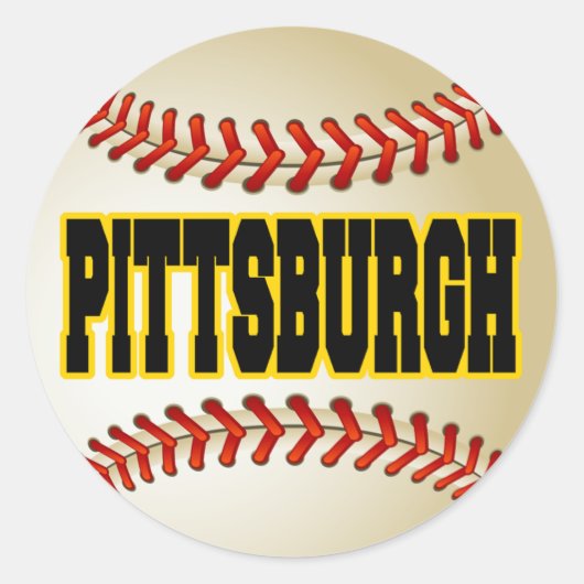 PITTSBURGH HONKBAL RONDE STICKER (Voorkant)