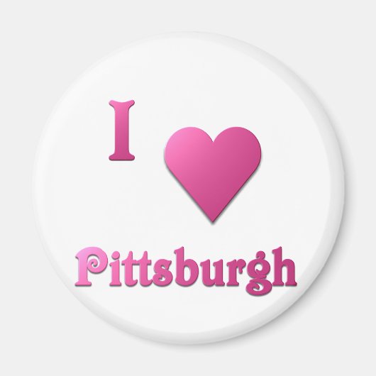 Pittsburgh — Hot Pink Magneet (Voorkant)