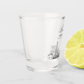 Pittsburgh Huwelijksgunst Gepersonaliseerde Proost Shot Glas (Links)