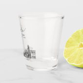 Pittsburgh Huwelijksgunst Gepersonaliseerde Proost Shot Glas (Rechts)