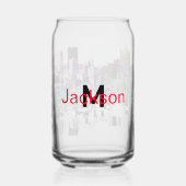 Pittsburgh in graffiti met monogram blikvorm glas (Achterkant)