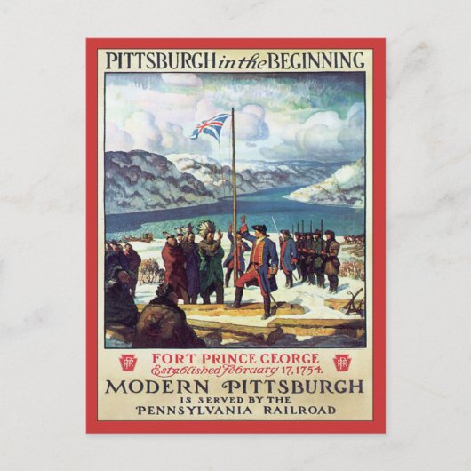 Pittsburgh in het begin Briefkaart (Voorkant)