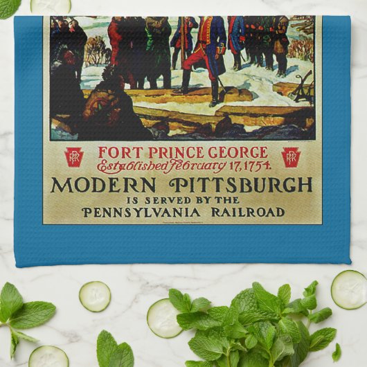 Pittsburgh in het begin theedoek (Gevouwen)