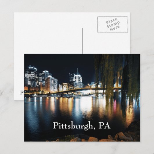 Pittsburgh in kleur briefkaart (Voorkant / Achterkant)