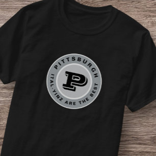 Pittsburgh Ital Yinz Zwart Goud Yinzer T-shirt