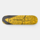 Pittsburgh-kaart Persoonlijk Skateboard (Horizontaal)