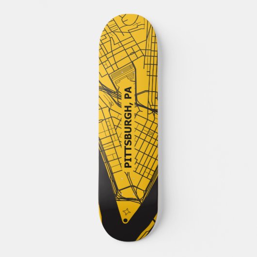 Pittsburgh-kaart Persoonlijk Skateboard (Voorkant)