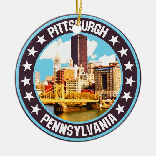Pittsburgh Keramisch Ornament (Voorkant)