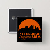 PITTSBURGH-knop Vierkante Button 5,1 Cm (Voorkant /achterkant)