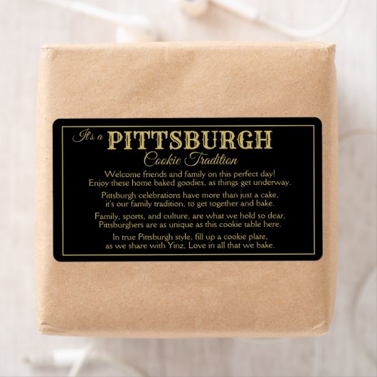 Pittsburgh Koekenselijst met gedicht label (Insitu)