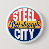 Pittsburgh -  label ronde button 7,6 cm (Voorkant)