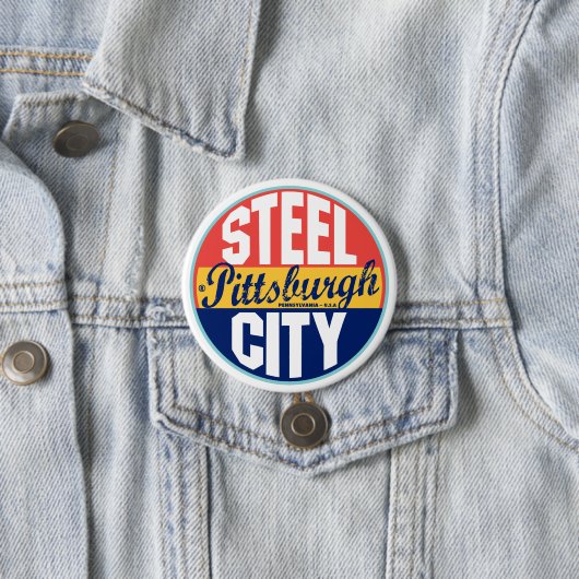 Pittsburgh -  label ronde button 7,6 cm (In situ)