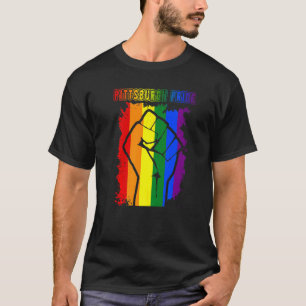 Pittsburgh LGBT Pride Maand LGBTQ Regenboog Vlag V T-shirt